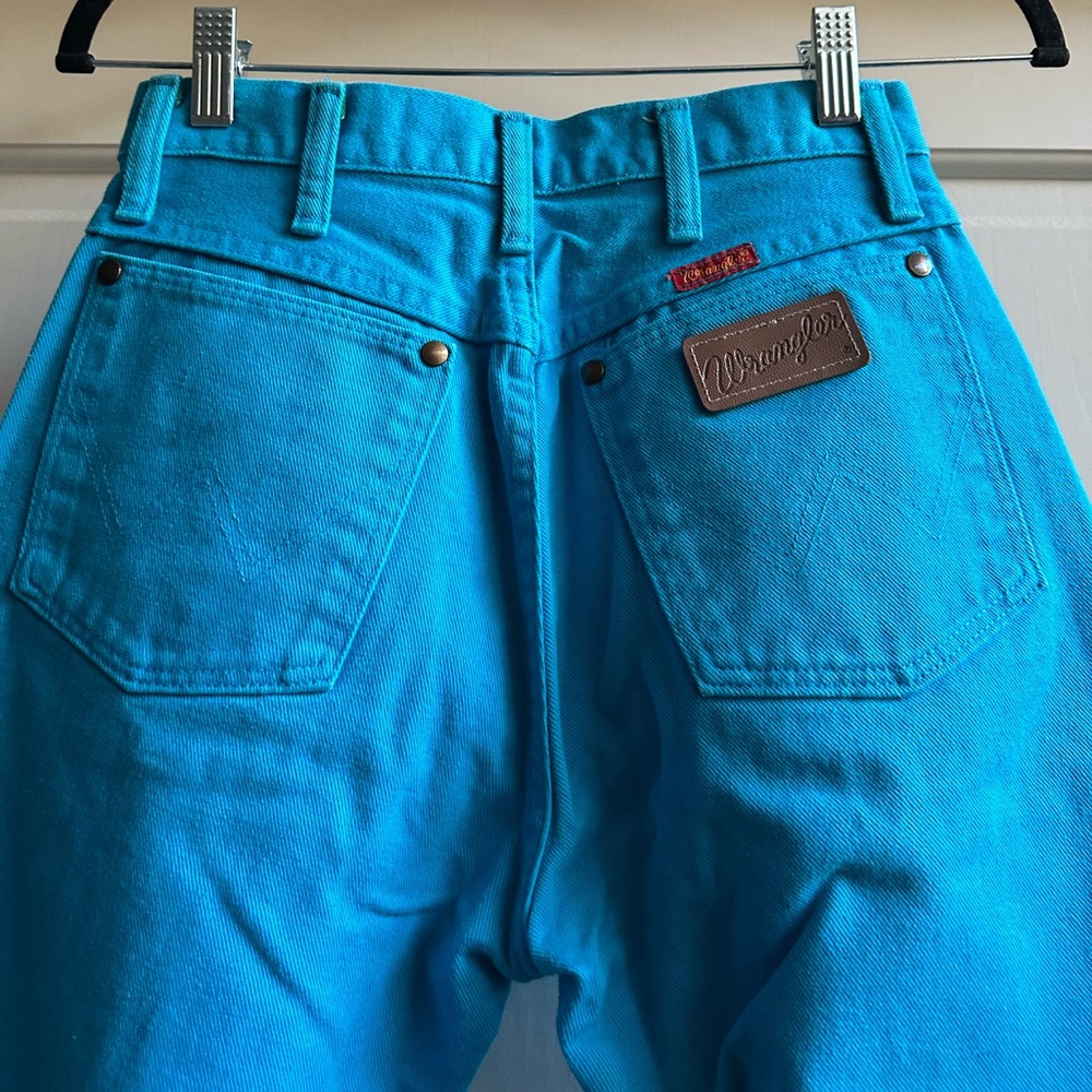 High-Waist Turquoise Women’s Jeans - Picture 8 of 11